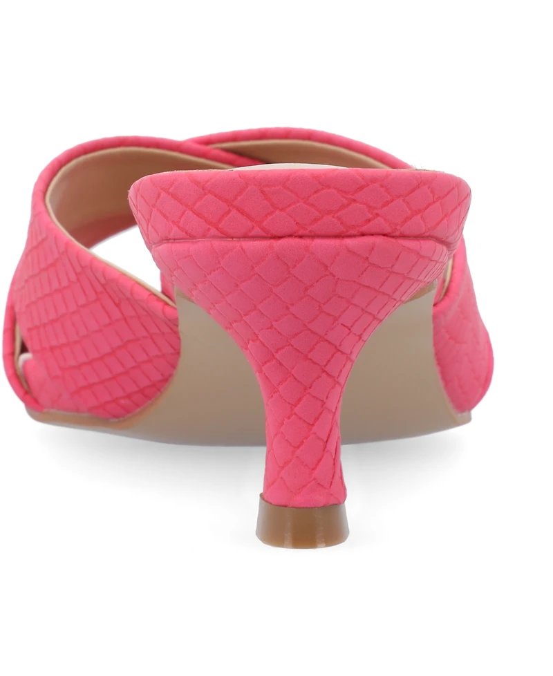 Journee Collection Women's Berkly Slip-On Kitten Heel Sandals