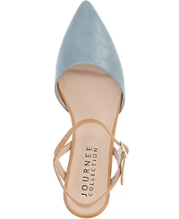 Journee Collection Women's Brynn Block Heel Pointed Toe Flats
