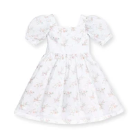 Hope & Henry Big Girls Short Sleeve Puff Sleeve Party Dress