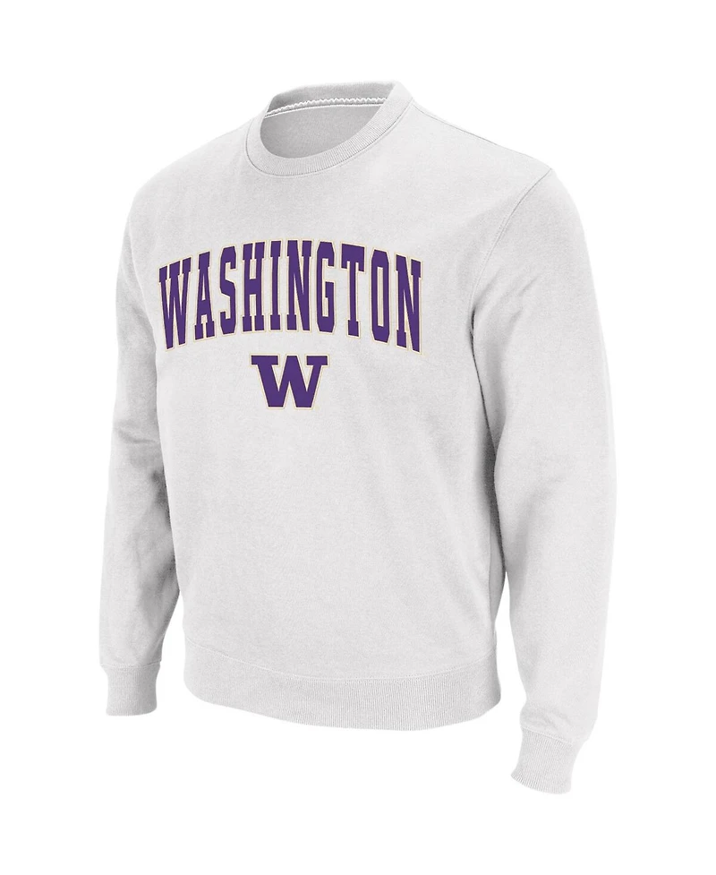 Colosseum Men's Washington Huskies Arch & Logo Crew Neck Sweatshirt