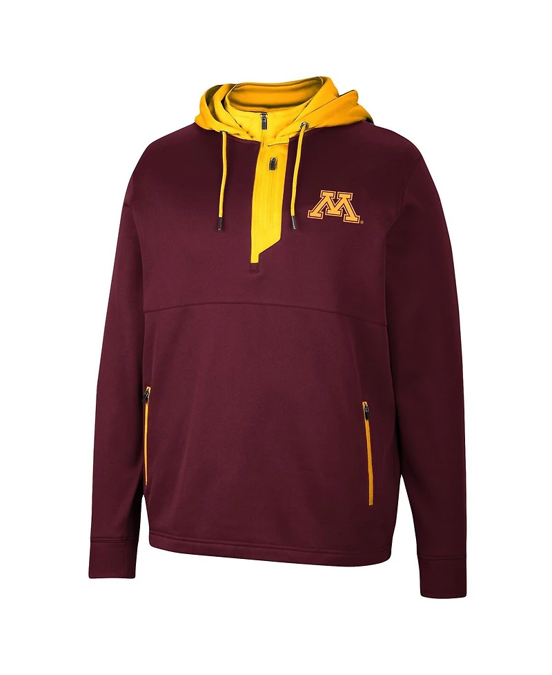 Men's Colosseum Maroon Minnesota Golden Gophers Luge 3.0 Quarter-Zip Hoodie