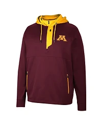 Men's Colosseum Maroon Minnesota Golden Gophers Luge 3.0 Quarter-Zip Hoodie