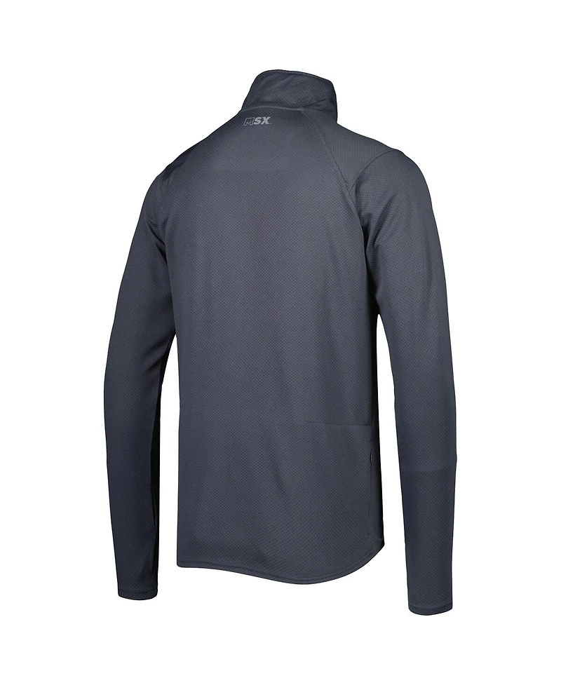 Men's Msx by Michael Strahan Charcoal New England Patriots Half-Zip Hoodie