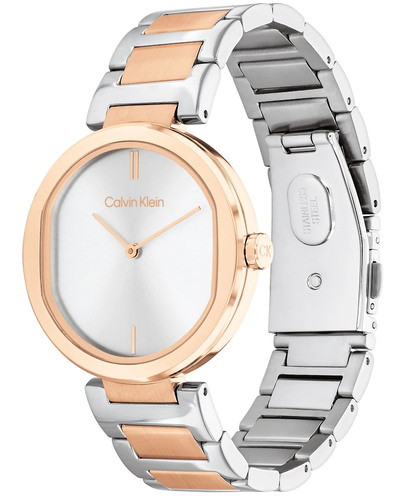 Calvin Klein Women's 2-Hand Two-Tone Stainless Steel Bracelet Watch 36mm