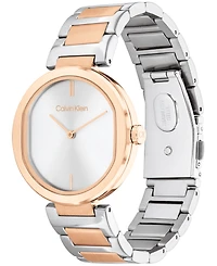 Calvin Klein Women's 2-Hand Two-Tone Stainless Steel Bracelet Watch 36mm