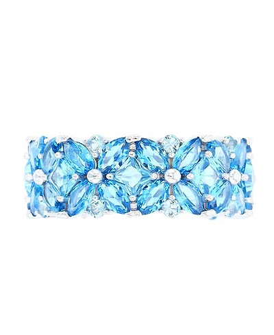 Macy's Created Blue Spinel Eternity Band Ring (8 3/4 ct. t.w.) Sterling Silver