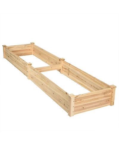 Wooden Vegetable Raised Garden Bed Backyard Patio Grow Flowers Planter