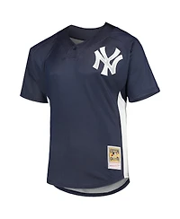 Men's Mitchell & Ness Derek Jeter Navy New York Yankees Cooperstown Collection Mesh Batting Practice Jersey