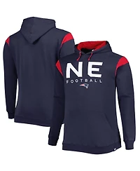 Men's Fanatics Navy New England Patriots Big and Tall Call the Shots Pullover Hoodie