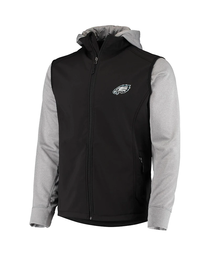 Men's Dunbrooke Black, Gray Philadelphia Eagles Alpha Full-Zip Jacket