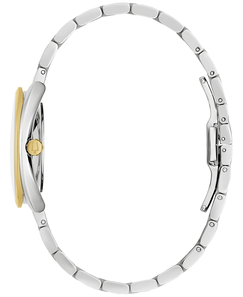 Bulova Women's Duality Diamond (1/10 ct. t.w.) Two-Tone Stainless Steel Bracelet Watch Box Set 34mm