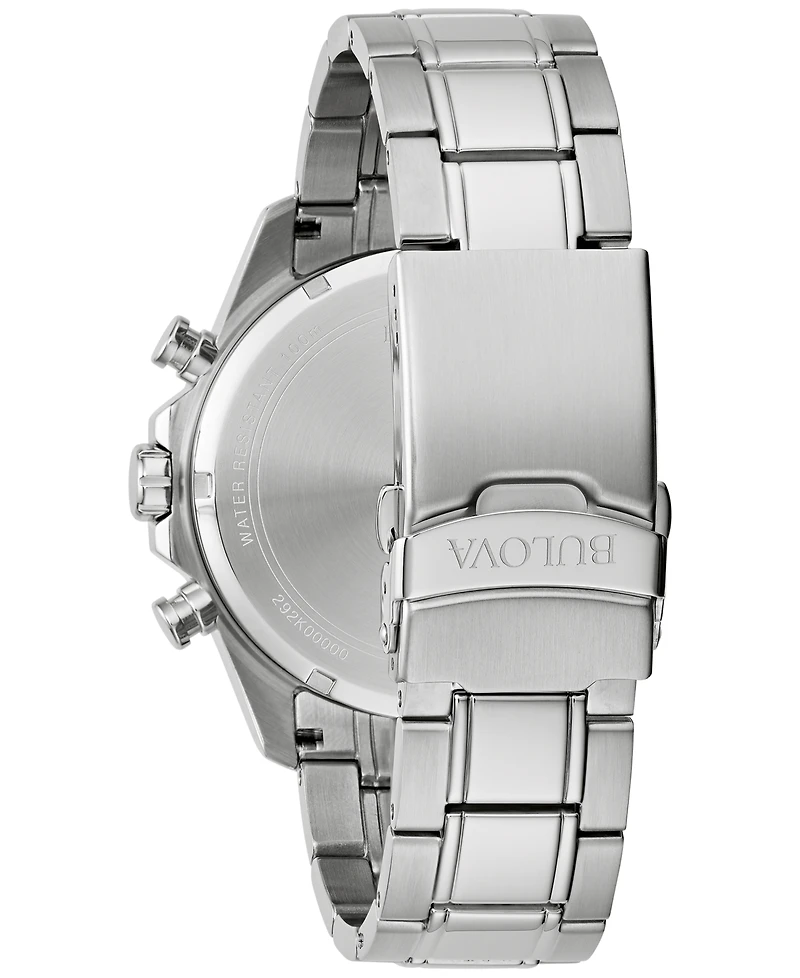 Bulova Men's Chronograph Marine Star Stainless Steel Bracelet Watch 44mm