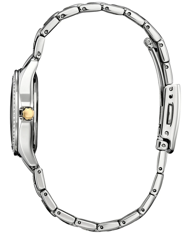 Citizen Eco-Drive Women's Crystal Two-Tone Stainless Steel Bracelet Watch 30mm