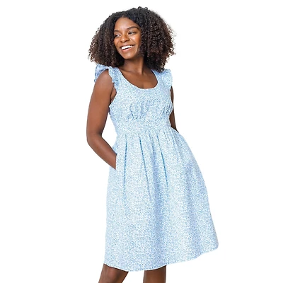 Hope & Henry Women's Flutter Sleeve Empire Dress