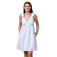 Hope & Henry Women's Sleeveless Bow Shoulder Dress