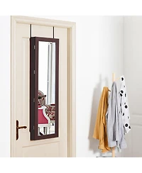 Costway Wall Door Mounted Mirror Jewelry Cabinet Organizer
