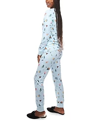 MeMoi Women's Campfire Fun Cotton Blend 2 Piece Pajama Set