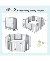 Costway Baby 14 Panels Safety Playpen Activity