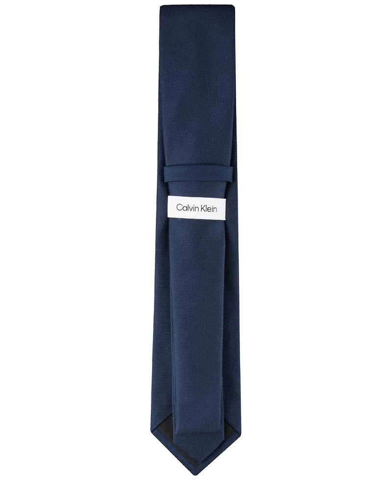 Calvin Klein Men's Silver-Spun Solid Tie