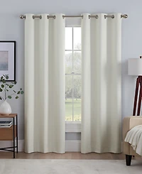 Eclipse Khloe 100% Absolute Zero Blackout Solid Textured Thermaback Curtain Panel, 84" x 40"
