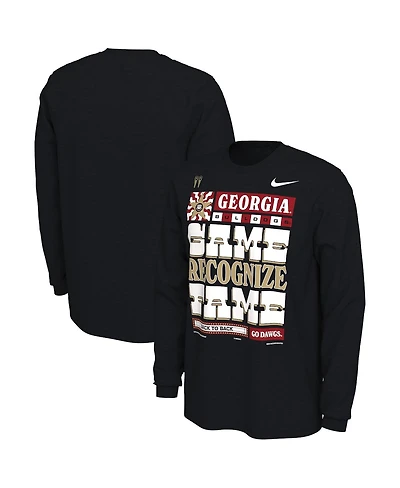 Men's Nike Black Georgia Bulldogs College Football Playoff 2022 National Champions Locker Room Long Sleeve T-shirt