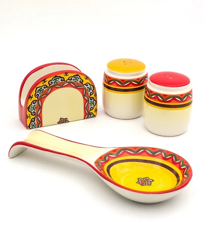 Euro Ceramica Galicia Kitchen Accessories, Set of 4