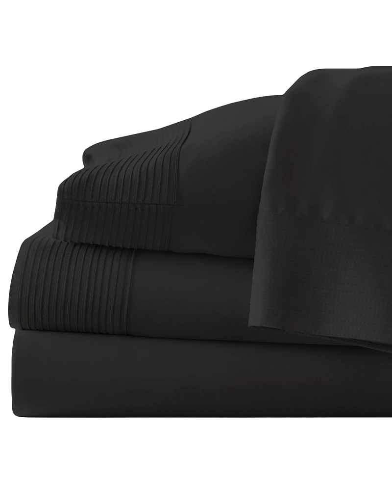 Southshore Fine Linens Classy Pleated 21" Extra deep, Pocket Sheet Set