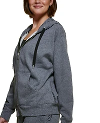Calvin Klein Performance Women's Fleece Long-Sleeve Zip-Front Hoodie