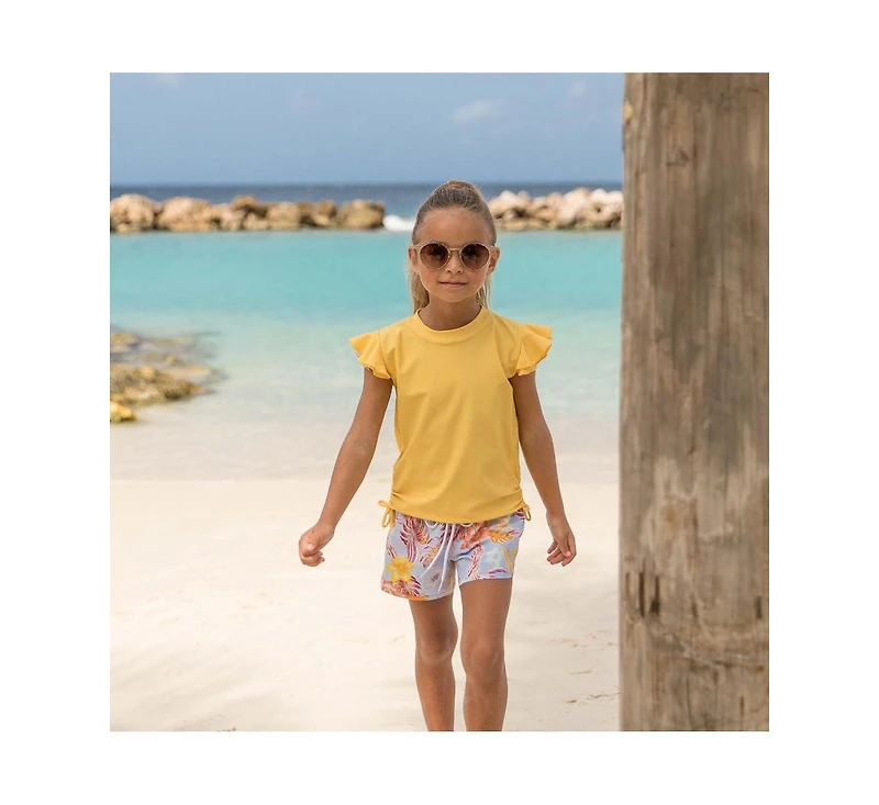 Snapper Rock Big Girls Toddler|Child Boho Tropical Sustainable Board Shorts