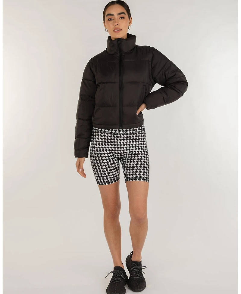 Rebody Active Women's On The Go Puffer Convertible Jacket Vest
