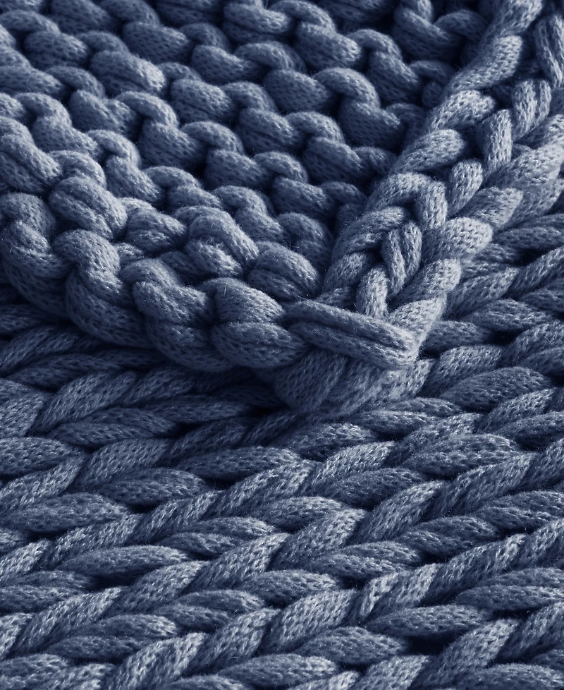 Madison Park Chunky-Knit Handmade Throw, 50" x 60"