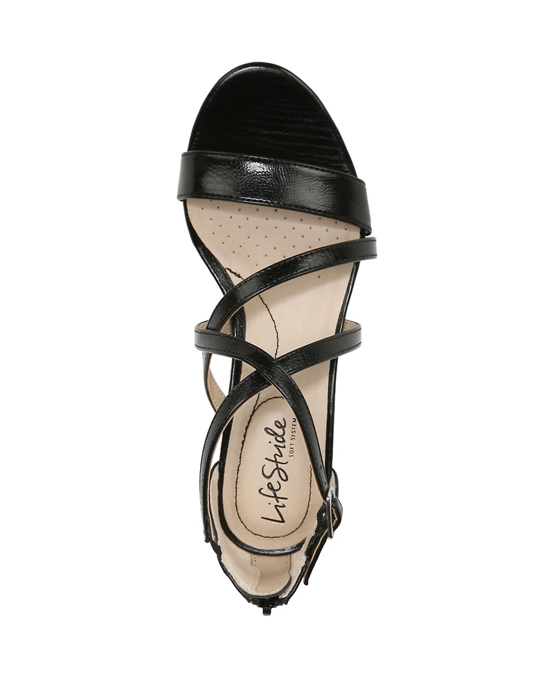 LifeStride Women's Yolanda Strappy Wedge Dress Sandals