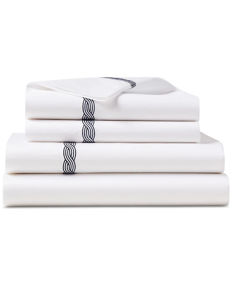 Lauren Ralph Lauren Spencer Cable Embroidery 4-Pc. Sheet Set