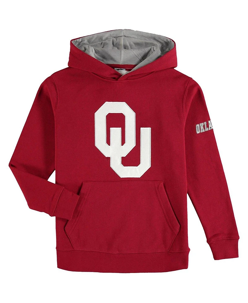 Big Boys Colosseum Oklahoma Sooners Big Logo Pullover Hoodie