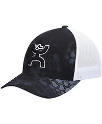 Men's Hooey Black, White Bass Trucker Snapback Hat