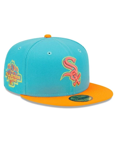 Men's New Era Blue, Orange Chicago White Sox Vice Highlighter 59Fifty Fitted Hat