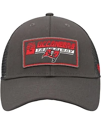 Big Boys '47 Brand Pewter Tampa Bay Buccaneers Levee Mvp Trucker Adjustable Hat