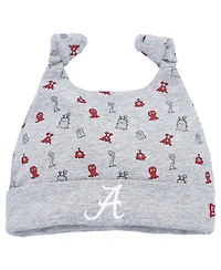 Newborn and Infant Boys and Girls New Era Heather Gray Alabama Crimson Tide Critter Cuffed Knit Hat