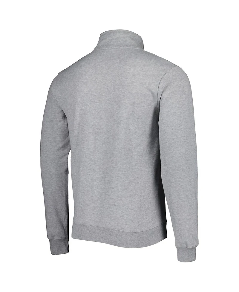 Men's Heather Gray Florida Gators Stack Essential Fleece Quarter-Zip Sweatshirt