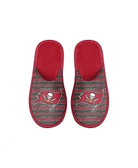 Youth Boys and Girls Foco Tampa Bay Buccaneers Scuff Wordmark Slide Slippers