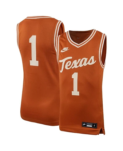 Big Boys Nike #1 Texas Orange Longhorns Icon Replica Basketball Jersey