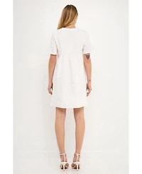 English Factory Women's Solid Mini Dress