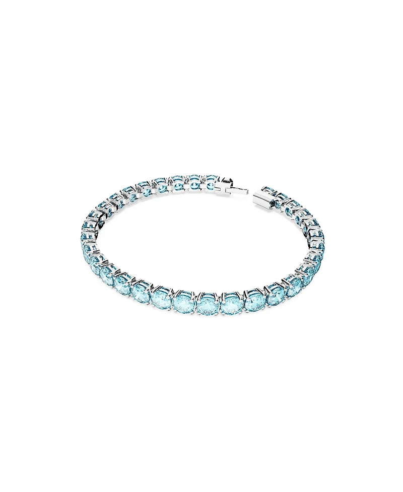 Swarovski Crystal Round Cut Matrix Tennis Bracelet