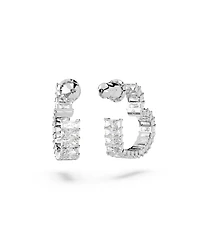 Swarovski Crystal Heart Small Matrix Hoop Earrings