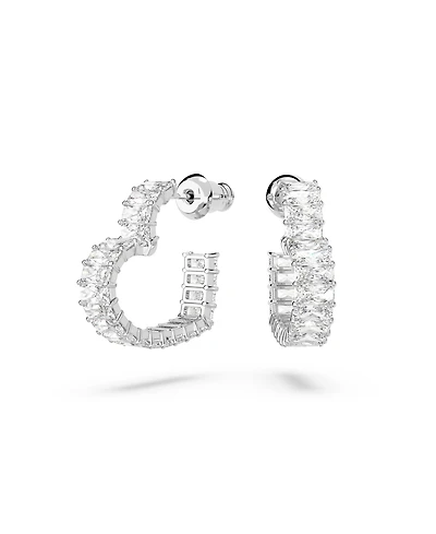 Swarovski Crystal Heart Small Matrix Hoop Earrings