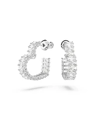 Swarovski Crystal Heart Small Matrix Hoop Earrings