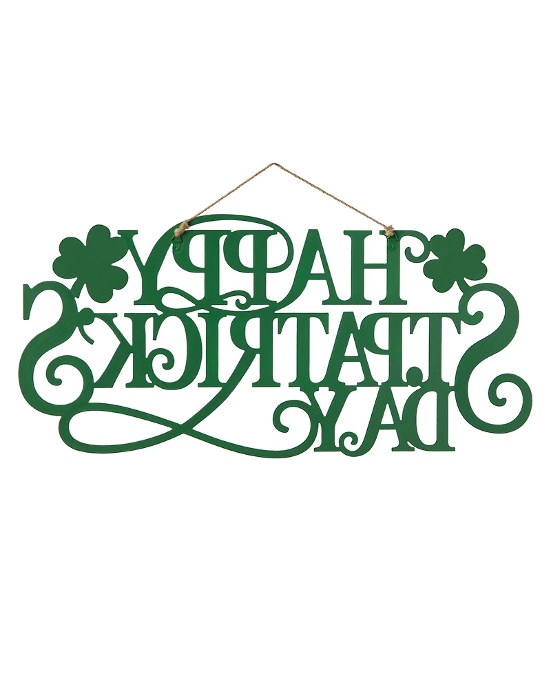 Glitzhome 24" L Metal "Happy St. Patrick's Day" Wall Decor