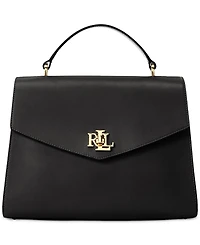 Lauren Ralph Farrah Medium Leather Top-Handle Satchel