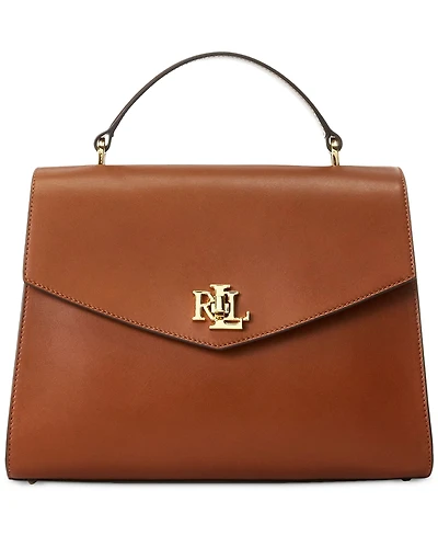 Lauren Ralph Farrah Medium Leather Top-Handle Satchel