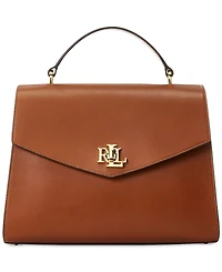 Lauren Ralph Farrah Medium Leather Top-Handle Satchel